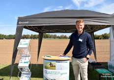 Sales Manager Johannes Zott von der Heinrich Glaeser Nachf. GmbH. Das Unternehmen stellt Abdeckmaterialien für den Anbau her.