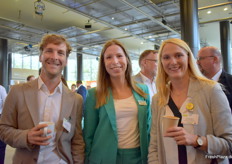 Daniel Heffter (Bundesanstalt für Landwirtschaft und Ernährung), Inga Detleffsen (Fruchthandel Magazin) und Dr. Inga Mohr (Obst vom Bodensee Vertriebsgesellschaft mbH)