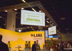 Der gemeinsame Stand von der IDM Südtirol und der Zuegg Com GmbH, auf dem die Eismarke Dalana präsentiert wurde.